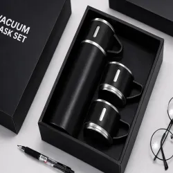 Termos 400ml 3 kubki stal nierdzewna na kawę herbatę zimne i ciepłe-5907451381403