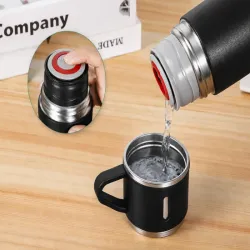 Termos 400ml 3 kubki stal nierdzewna na kawę herbatę zimne i ciepłe-5907451381403