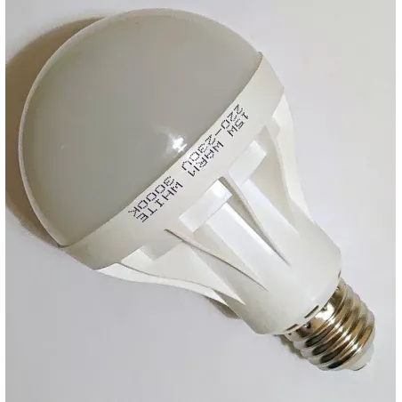 Żarówka led E27 kulka barwa światła biała ciepła 15W/220V-