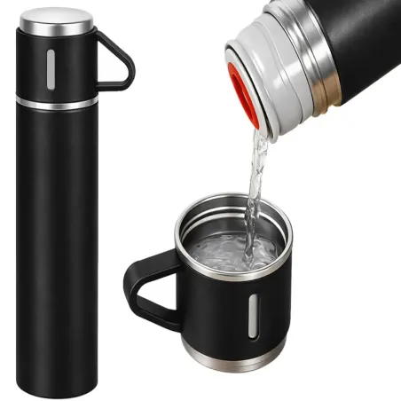 Termos 400ml 3 kubki stal nierdzewna na kawę herbatę zimne i ciepłe-5907451381403