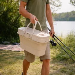 Kosz piknikowy składany silikonowy turystyczny stolik pojemnik-5907451382769