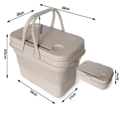 Kosz piknikowy składany silikonowy turystyczny stolik pojemnik-5907451382769