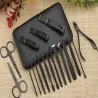 Zestaw do paznokci 18 elem. w etui przybornik manicure pedicure cążki-5907451375853