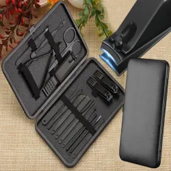 Zestaw do paznokci 18 elem. w etui przybornik manicure pedicure cążki-5907451375853