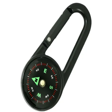 Kompas karabińczyk fluorescencyjny termometr breloczek busola survival-5907451387269