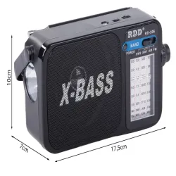 Radio kuchenne przenośne AM FM budowlane na baterie akumulator antena-5907451380512