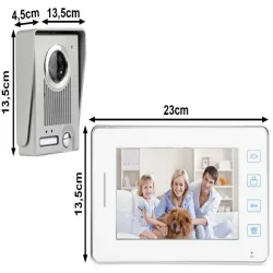 Wideodomofon video wideo do furtki bramy domofon lcd furtka przewodowy-5907451385951