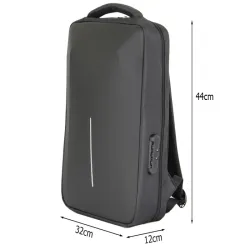 Plecak biznesowy antykradzieżowy usztywniany na laptop zamek szyfrowy-5907451386170