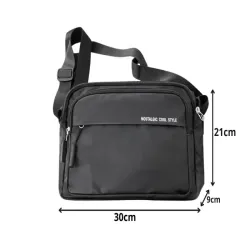 Nerka męska saszetka na ramię do ręki torba crossbody czarna regulacja-5907451385821