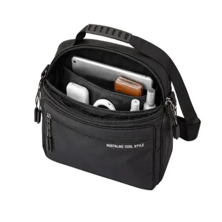 Nerka męska saszetka na ramię do ręki torba crossbody czarna regulacja-5907451385821