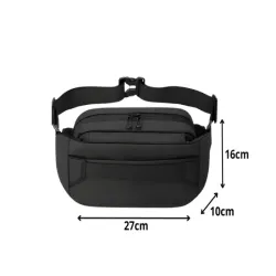 Nerka męska czarna saszetka biodrowa na pas torba sportowa regulowana-5907451385814