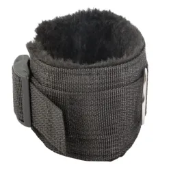 Kajdanki uprząż na łóżko BDSM zestaw dla par pasy regulowane czarne-5907451375419