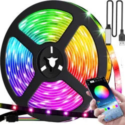 Taśma led rgb wodoodporna 3m bluetooth pasek sterowanie aplikacją-5907451386262