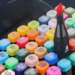 Markery alkoholowe touch zestaw 120 szt flamastry mazaki dwustronne-5907451381267