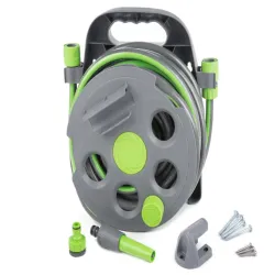 Wąż ogrodowy z bębnem na ścianę gumowy 1/2" 15 metrów 3 warstwowy divo-5907451388853