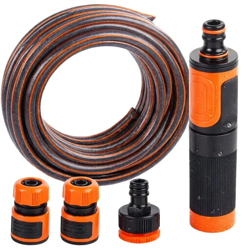 Wąż ogrodowy gumowy 1/2 30m 4 warstwy divo zbrojony + złączki pistolet-5907451388679