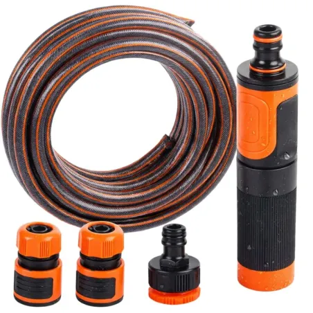 Wąż ogrodowy gumowy 1/2 30m 4 warstwy divo zbrojony + złączki pistolet-5907451388679