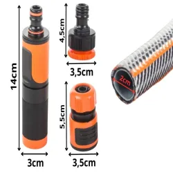 Wąż ogrodowy gumowy 1/2 30m 4 warstwy divo zbrojony + złączki pistolet-5907451388679