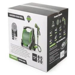 Wąż ogrodowy na bębnie zwijany gumowy 1/2 20m 4 warstwowy zbrojony-5907451388600