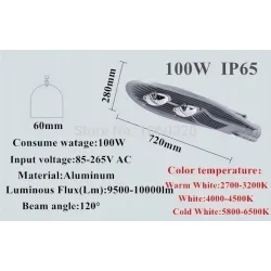 Latarnia lampa uliczna led 2x50w 230V mocowanie rura fi 50 mm-5997374193030