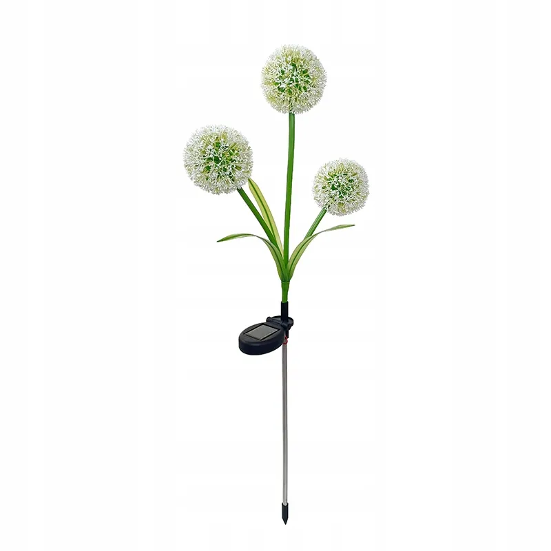 2x Czosnek solarny bukiet 3 kwiatów kolorowy RGB wbijany w trawnik-5904422788810