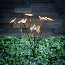 2x Motylki solarne LED lampki ogrodowe wbijane ozdobne do ogrodu-5902918218445