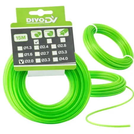 Żyłka do podkaszarki 15m 2mm okrągła mocna wytrzymała tnąca do kosy-5907451389300