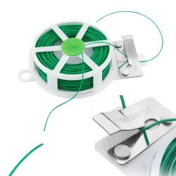 Drut ogrodniczy 20m z obcinaczem powlekany podwiązywanie do roślin-5907451389287