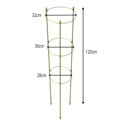 Podpora pierścieniowa do roślin 120cm obręcz do kwiatów 3 pierścienie-5907451389201