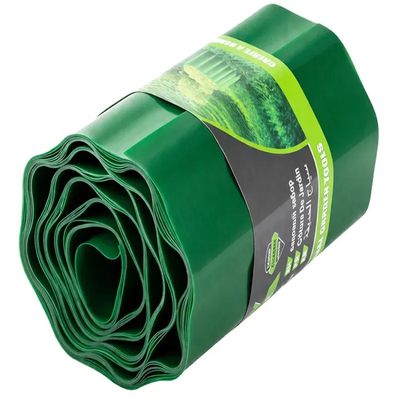 Obrzeże trawnikowe 9m x 20cm do ogrodu faliste palisada zielony płotek-5907451389140