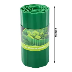 Obrzeże trawnikowe 9m x 20cm do ogrodu faliste palisada zielony płotek-5907451389140