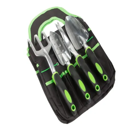 Zestaw narzędzi ogrodowych grabki widełki łopatka 4 szt + torba-5907451389027