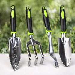 Zestaw narzędzi ogrodowych grabki widełki łopatka 4 szt + torba-5907451389027