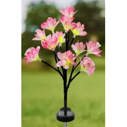 2x Kwiatki solarne bukiet kolorowych kwiatuszków RGB wbijany w trawnik-1254856954126