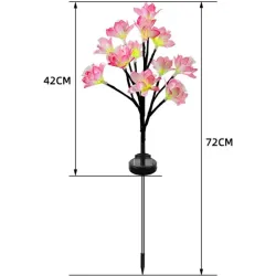 2x Kwiatki solarne bukiet kolorowych kwiatuszków RGB wbijany w trawnik-1254856954126