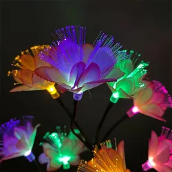 2x Kwiatki solarne bukiet kolorowych kwiatuszków RGB wbijany w trawnik-1254856954126