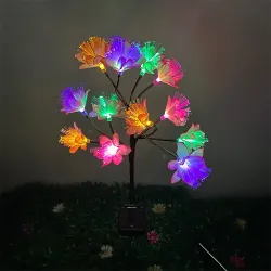 2x Kwiatki solarne bukiet kolorowych kwiatuszków RGB wbijany w trawnik-1254856954126