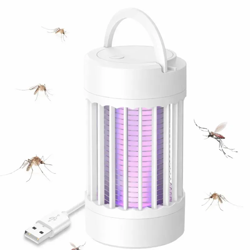 Lampa pułapka owadobójcza na komary owady ćmy uv bezprzewodowa wisząca-5907451364468