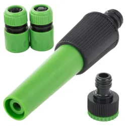 Zestaw zraszający do węża ogrodowego pistolet + szybkozłączki adapter kran-5907451388518