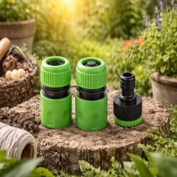 Zestaw zraszający do węża ogrodowego pistolet + szybkozłączki adapter kran-5907451388518