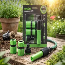 Zestaw zraszający do węża ogrodowego pistolet + szybkozłączki adapter kran-5907451388518