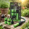 Zestaw zraszający do węża ogrodowego pistolet + szybkozłączki adapter kran-5907451388518