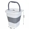 Wiaderko silikonowe 17 litrów składane turystyczne z rączką-5907451382325