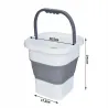 Wiaderko silikonowe 10 litrów składane turystyczne z rączką-5907451382318