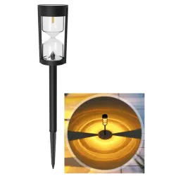 Lampa solarna wbijana w kształcie klepsydry 35cm ogrodowa ciepła biel-6953741914010