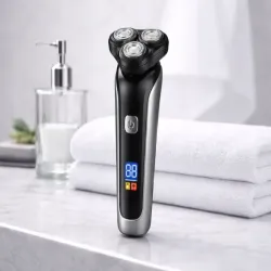 Golarka męska elektryczna 3 głowice do golenia twarzy zarostu brody-5907451383094