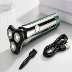 Golarka męska elektryczna 3 głowice do golenia twarzy zarostu brody-5907451383094