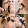 Masażer do twarzy z jadeitu 3w1 roller wałek płytka kamień gua sha-5907451383193
