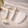 Masażer do twarzy z jadeitu 3w1 roller wałek płytka kamień gua sha-5907451383186