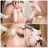 Masażer do twarzy z jadeitu 3w1 roller wałek płytka kamień gua sha-5907451383186